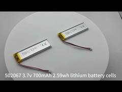 502067 3.7v 700mAh लिथियम पॉलिमर बैटरी सेल