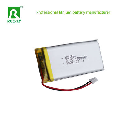 खरीदें फ्लैट रिचार्जेबल लिथियम पॉलिमर बैटरी सेल 1500mAh 603060 3.7v ब्लूटूथ स्पीकर के लिए online manufacture
