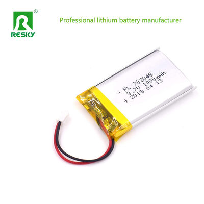 खरीदें सौर लिथियम पॉलिमर बैटरी सेल 703048 1000mAh 3.7V उपभोक्ता इलेक्ट्रॉनिक्स के लिए online manufacture