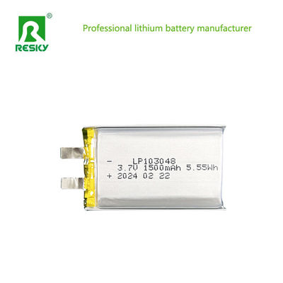 खरीदें 103048 लिथियम पॉलिमर बैटरी सेल 3.7V 1500mAh 5.55wh फ्लैट ली-पॉलीमर बैटरी online manufacture