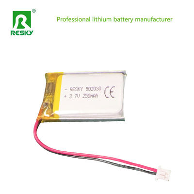 खरीदें ब्लूटूथ स्पीकर के लिए लिथियम पॉलिमर लिपो बैटरी सेल 502030 3.7v 250mAh online manufacture