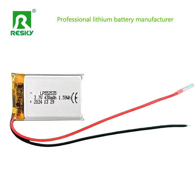 खरीदें रिचार्जेबल लिथियम पॉलिमर बैटरी सेल 552535 3.7V 430mAh लिपो बैटरी online manufacture