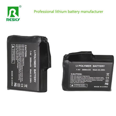 खरीदें 1S1P गर्म लिथियम बैटरी 3.7V 3000mAh गर्म टोपी के लिए लिथियम आयन पावर बैटरी online manufacture
