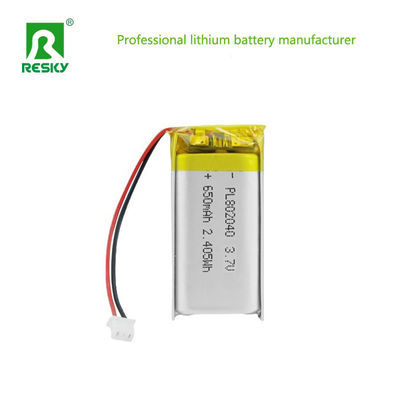 खरीदें Solar Lithium Cell 802040 3.7V 650mAh Rechargeable Lithium Ion Polymer Battery For Bauty Device ऑनलाइन निर्माण