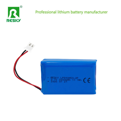 खरीदें LP803450 2P 3.7V 3000mAh 11.1wh रिचार्जेबल लिथियम पॉलिमर बैटरी पैक GPS ट्रैकर के लिए ऑनलाइन निर्माण