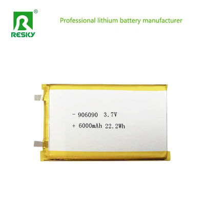 खरीदें पावर लिपो बैटरी 906090 3.7v 6000mAh 22.2wh रिचार्जेबल लिथियम आयन पॉलिमर बैटरी स्मार्ट लॉक के लिए ऑनलाइन निर्माण