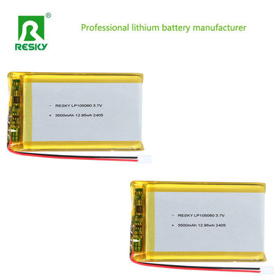 खरीदें Lithium Ion Battery Cell LP105060 3.7V 3500mAh 12.95wh Solar Rechargeable Lip Battery Pack ऑनलाइन निर्माण