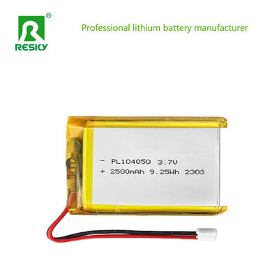 खरीदें Lithium Ion Battery Pack 104050 3.7v 7.4v 2500mAh 9.25wh Rechargeable Solar Lipo Batteries ऑनलाइन निर्माण