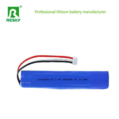 खरीदें Power Lithium Battery 7.4V 2000mAh 14.8wh 5C Rechargeable Battery Pack For RC Car & Robot ऑनलाइन निर्माण