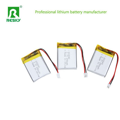 लिथियम पॉलिमर बैटरी सेल 3.7V 603040 750mAh रिचार्जेबल बैटरी 3D लैंप के लिए