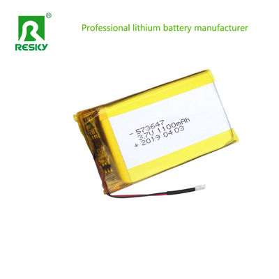 प्रिज्मेटिक पॉच लिथियम पॉलिमर बैटरी सेल 573647 553450 3.7V 1100mAh पावर स्टोरेज बैटरी