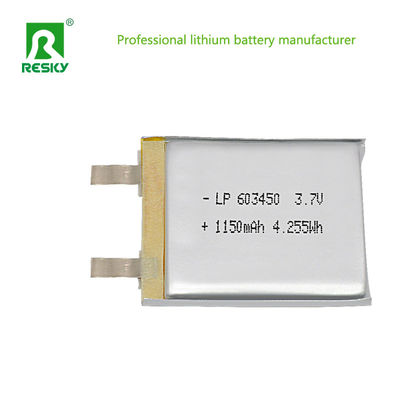 सौर लिथियम पॉलिमर बैटरी सेल 3.7V 603450 1200mAh बैटरी लिफ्ट अलार्म के लिए