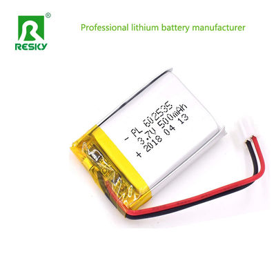 स्क्वायर लिथियम पॉलिमर बैटरी सेल 602535 3.7V 4.2V 400mAh स्मार्ट घड़ी के लिए