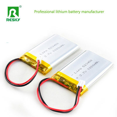 रिचार्जेबल लिथियम पॉलिमर बैटरी सेल 523450 1000mAh संचार उपकरण के लिए