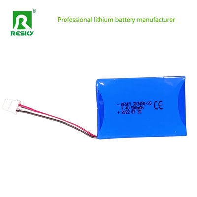 303450 ली पॉलिमर बैटरी पैक 7.4V 500mAh आपातकालीन प्रकाश व्यवस्था के लिए