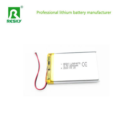 लिपो लिथियम पॉलिमर बैटरी सेल 604070 2000mAh 3.7V 7.4wh पोर्टेबल मीडिया प्लेयर के लिए