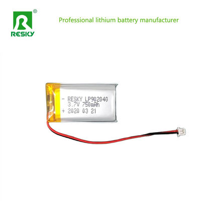पाउच लिथियम पॉलिमर बैटरी सेल 902040 3.7V 700mAh 750mAh एलईडी फ्लैशलाइट के लिए