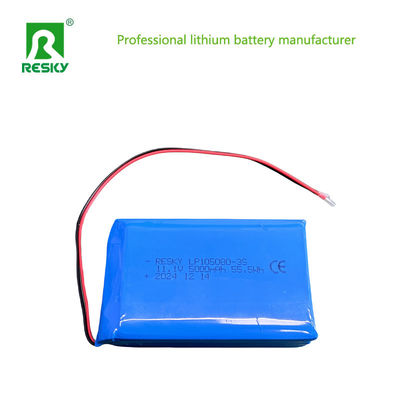 सौर ली पॉलिमर बैटरी सेल 105080 3S 11.1V 5000mAh रिमोट कंट्रोल बोट के लिए