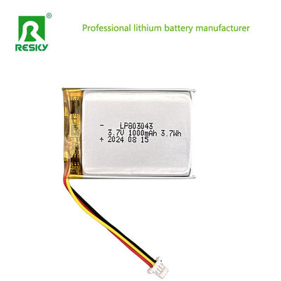 पॉच सोलर लिथियम पॉलिमर बैटरी सेल 803040 3.7V 1000mAh 3.7wh पावर