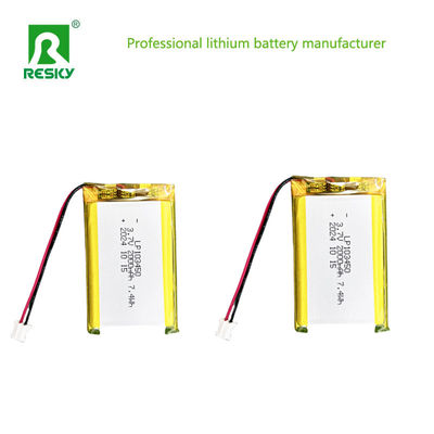 103450 लिथियम पॉलिमर बैटरी पैक 3.7V 7.4V 2000mAh रिचार्जेबल लिपो बैटरी