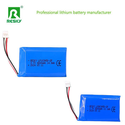 फ्लैट लिथियम पॉलिमर बैटरी सेल 803450 2p 3.7V 1500mAh 3000mAh पावर बैटरी