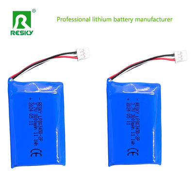 रिचार्जेबल लिपो ली पॉलिमर सेल 803450 3.7V 1500mAh 5.5wh