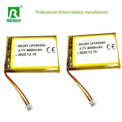 105060 लिथियम पॉलिमर लिपो बैटरी 3.7V 4000mAh ब्लूटूथ स्पीकर के लिए
