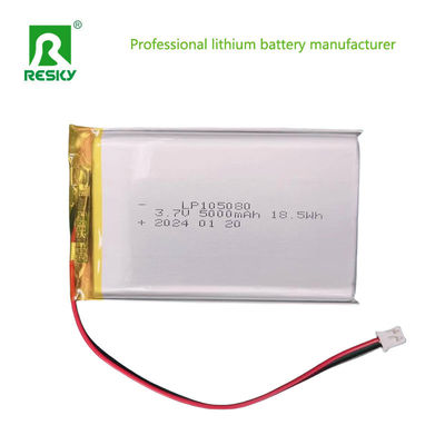 लिपो लिथियम पॉलिमर बैटरी सेल 105080 3.7V 5000mAh ऑर्डर करने के लिए मशीन