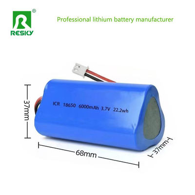 साइकिल लाइट के लिए रिचार्जेबल लिथियम आयन बैटरी पैक 11.1V 3s 18650 2200mAh