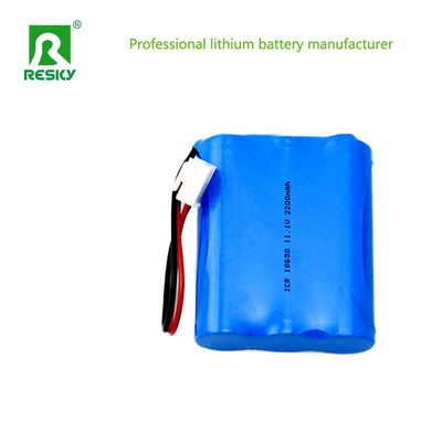 रिचार्जेबल लिथियम आयन बैटरी पैक 18650 11.1V 2200mAh