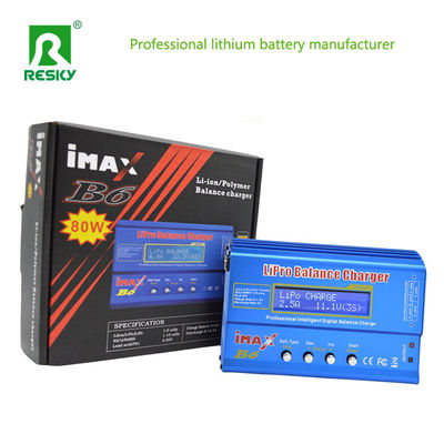 Imaxb6 RC लिपो बैलेंस चार्जर 80W 1-6A 2-6s लिथियम पॉलिमर बैटरी पैक के लिए