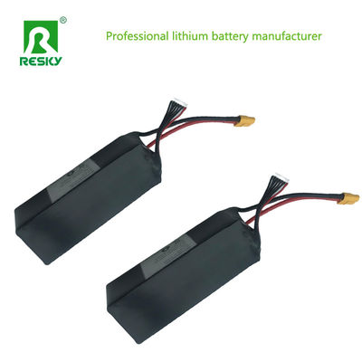 ड्रोन आरसी लिथियम बैटरी 4s 3s 11.1V 14.8V 22.2V 2200mAh 35c ली-पॉलिमर बैटरी