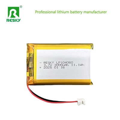 3.7V लिथियम पॉलिमर बैटरी पैक 104050 104060 3000mAh लिथियम आयन बैटरी
