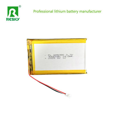 पावर बैटरी 805080 3.7V 4000mAh 14.8wh रिचार्जेबल लिथियम आयन बैटरी पैक