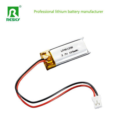 पावर लिपो बैटरी 401230 3.7v 105mAh रिचार्जेबल लिथियम आयन पॉलिमर बैटरी स्मार्ट घड़ी के लिए