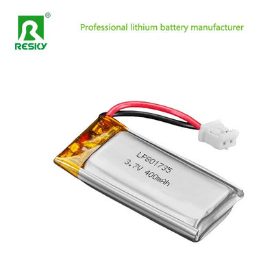 सौर लिथियम सेल 801735 3.7v 400mAh रिचार्जेबल लिथियम आयन पॉलिमर बैटरी