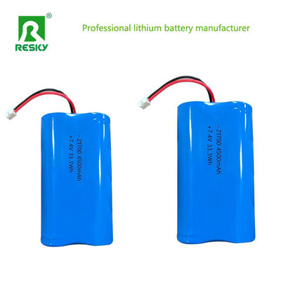 सौर प्रकाश के लिए लिथियम सेल 21700 7.4v 5000mAh 18.5wh रिचार्जेबल लिथियम आयन बैटरी पैक