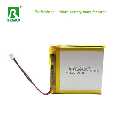 लिथियम आयन सेल 105556 3.7v 4000mAh 14.8wh रिचार्जेबल लिथियम आयन पॉलिमर बैटरी