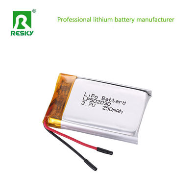 रिचार्जेबल पावर लिथियम बैटरी सेल 502030 3.7V 250mAh स्मार्ट घड़ी के लिए लिपो बैटरी