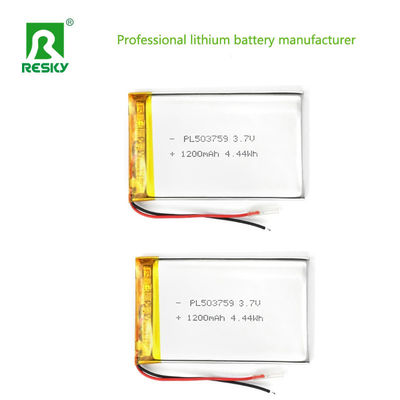 पावर लिपो बैटरी 503759 3.7v 1200mAh 4.44wh रिचार्जेबल लिथियम आयन बैटरी पैक