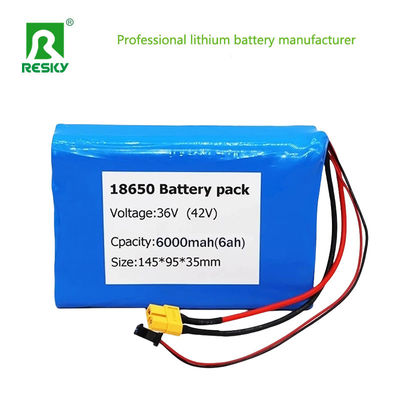 इलेक्ट्रिक स्कूटर बैटरी पैक 36V 6Ah 10s3p रिचार्जेबल 18650 लिथियम आयन बैटरी