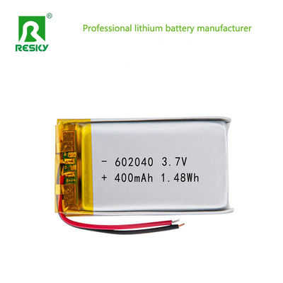 रिचार्जेबल लिथियम पॉलिमर बैटरी सेल 602040 400mAh 450mAh 3.7V पावर लिपो बैटरी