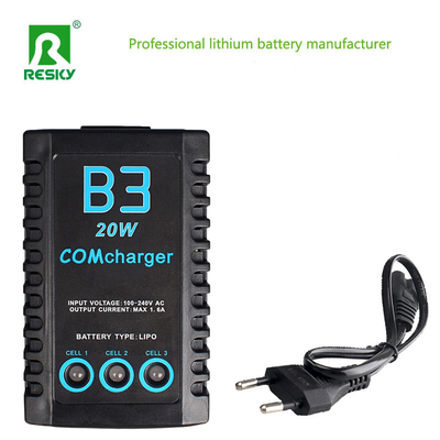 B3 20W बैलेंस रिचार्जेबल लिपो बैटरी चार्जर 2s 3s 7.4V 11.1V RC कार एयरप्लेन बैटरी के लिए