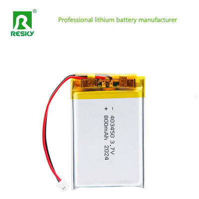 रिचार्जेबल लिथियम सेल 3.7V 403450 800mAh लिपो-लिपोलिमर बैटरी सेल ऑडियो विजुअल उपकरणों के लिए
